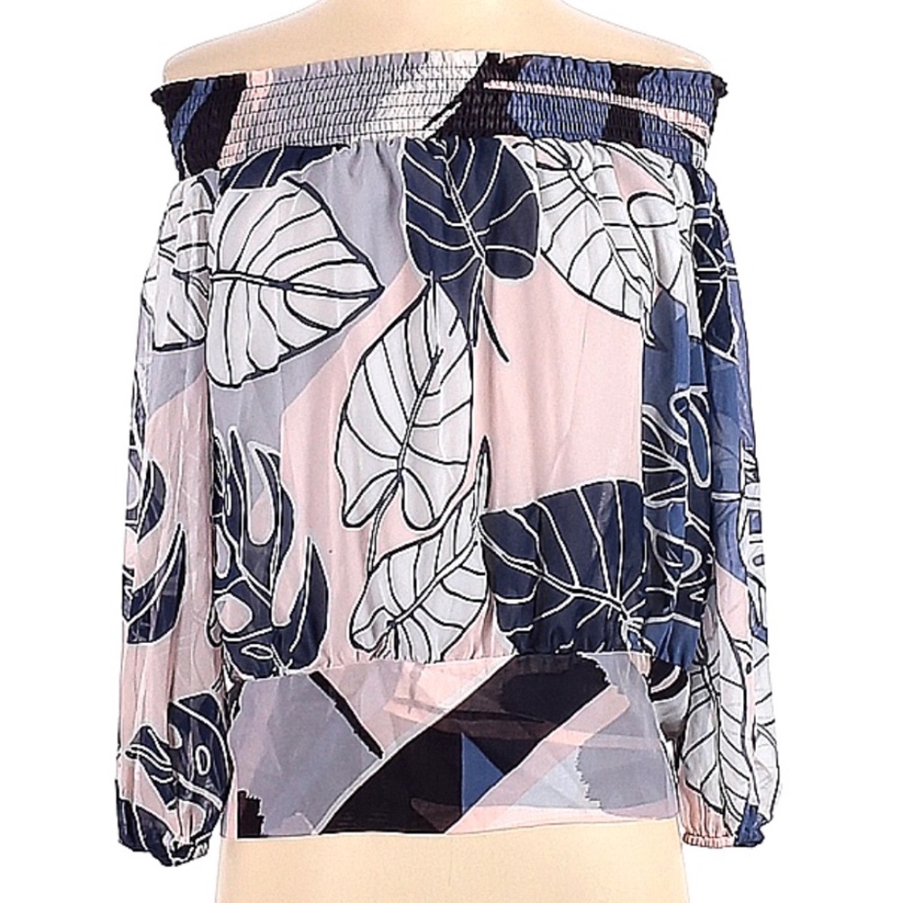 Open Shoulder Bow Back Blouse